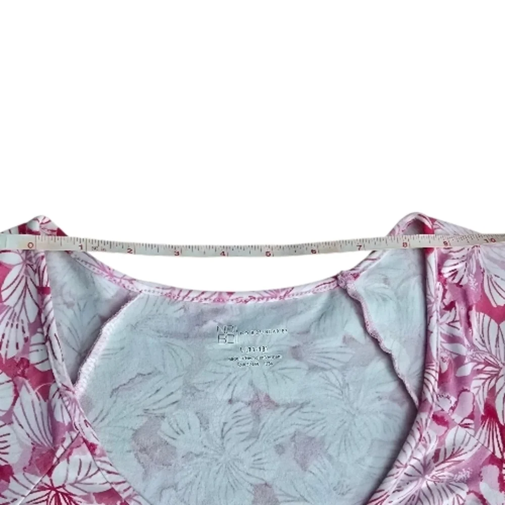 NOBO No Boundaries Pink Floral Tiered Mini Dress L (11-13) V-Neck Casual - Picture 10 of 15